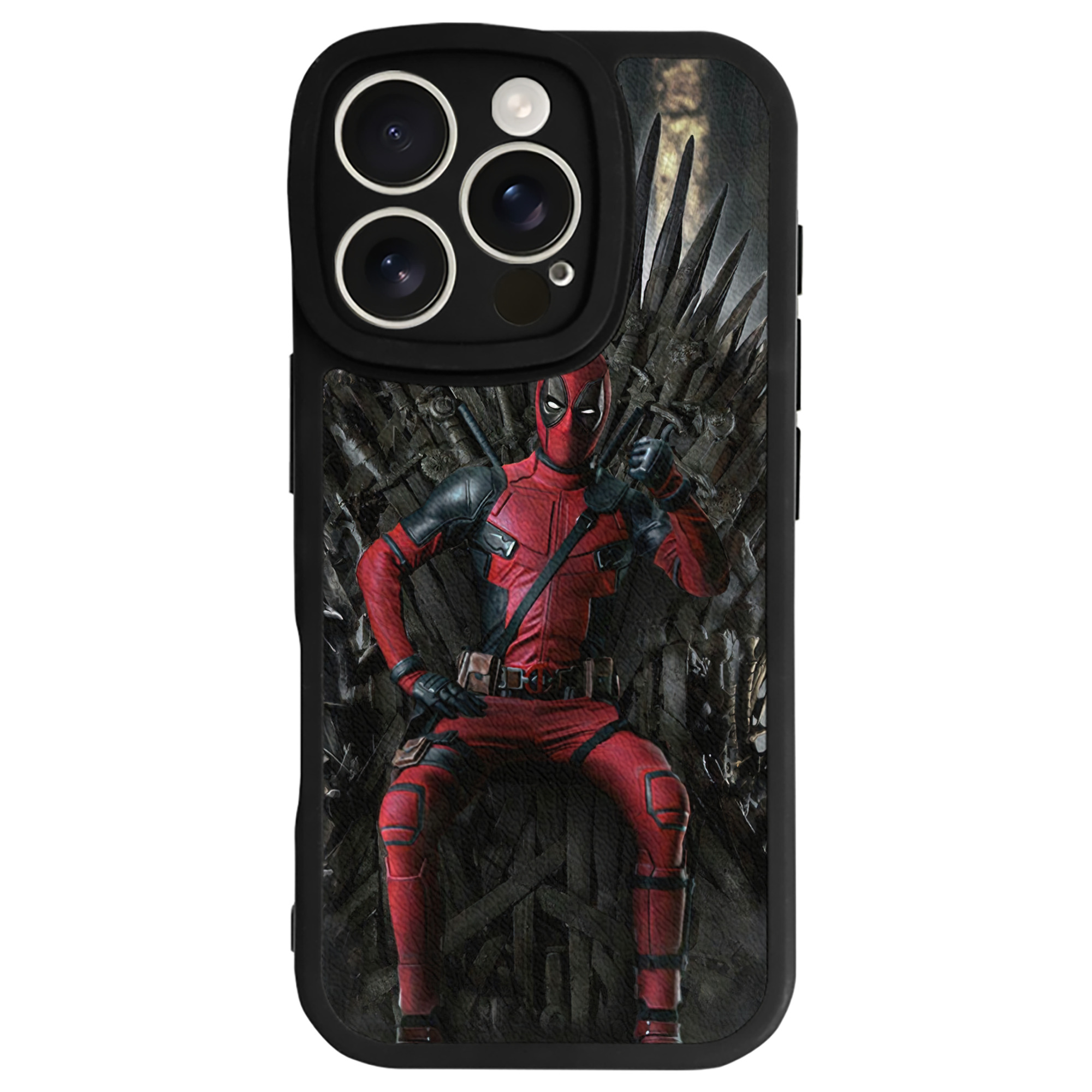 （画像用） Deadpool デッドプール 【iPhone 16シリーズ対応】シリコンスマホケース（レザー調） 材質：シリコン
